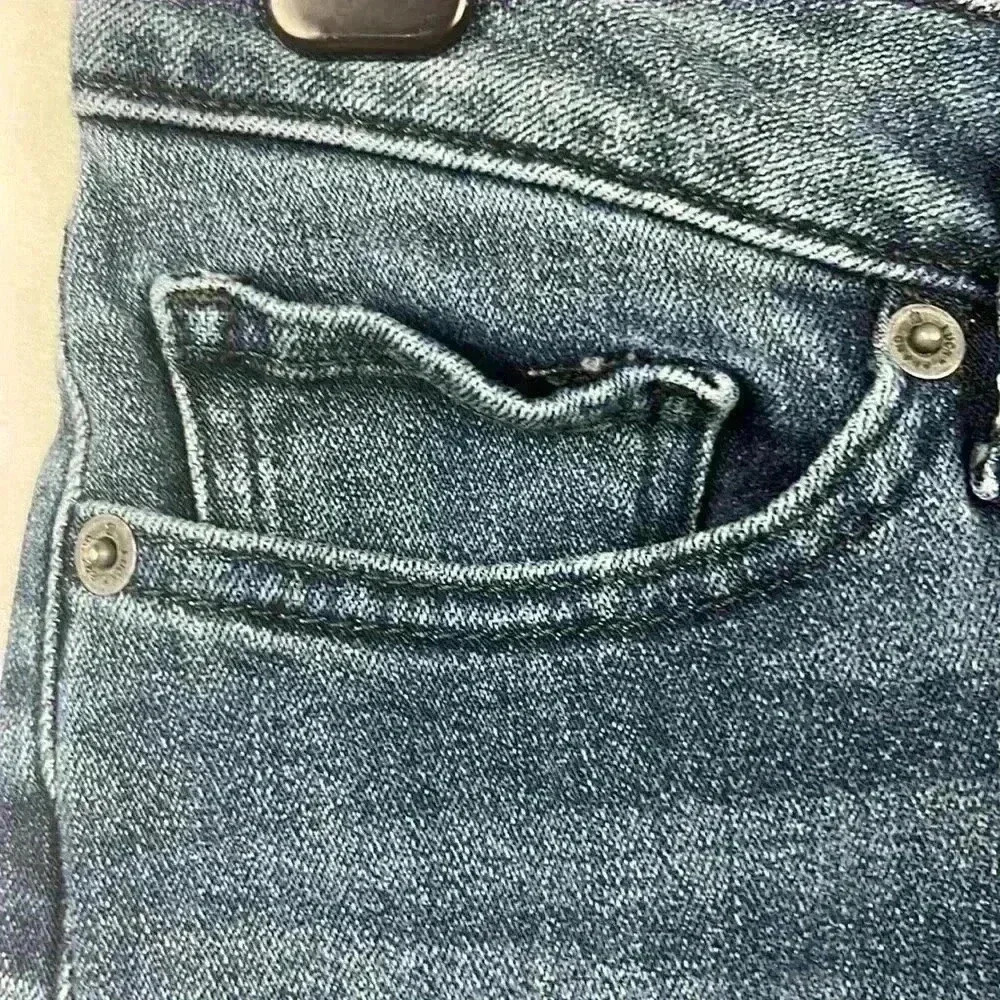 Lucky Brand Women’s Jeans Dark Wash 6/28 Ankle Length Raw Hem Skinny 5 Pocket - Picture 4 of 11